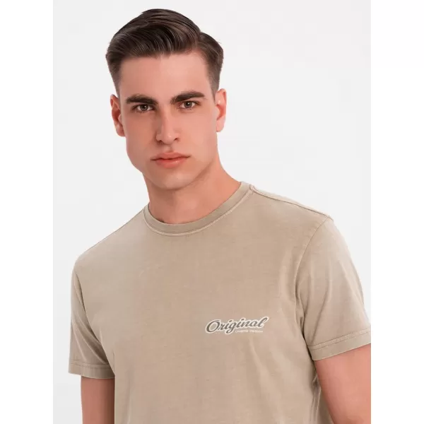  Cămaşă OMBRE OM-TSWT-0201 BEJ ÎNTUNECAT 