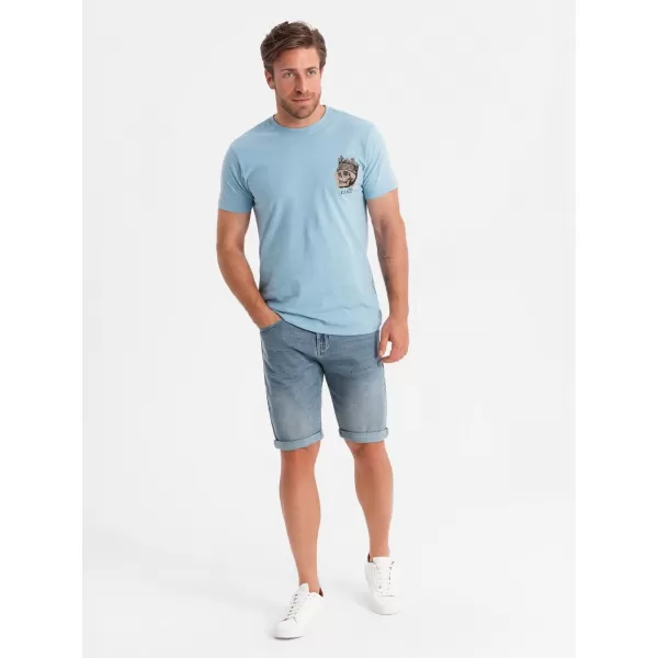  Pantaloni scurţi OMBRE OM-SRDS-0164 ALBASTRU DESCHIS 