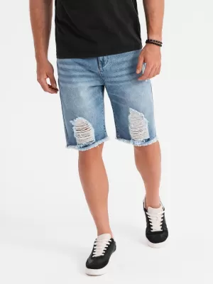 Pantaloni scurţi OMBRE OM-SRDS-0157 ALBASTRU DESCHIS
