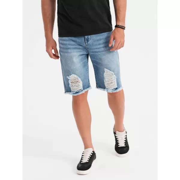  Pantaloni scurţi OMBRE OM-SRDS-0157 ALBASTRU DESCHIS 