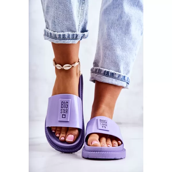  Papuci de modă pentru femei BIG STAR JJ274A304 PURPLE Big Star Pantofi 