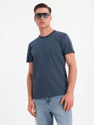 Cămaşă OMBRE OM-TSFP-0250 ALBASTRU MARIN