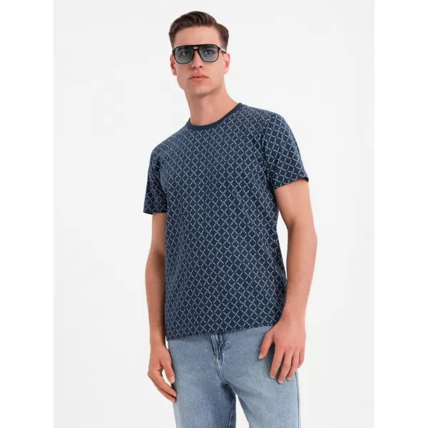  Cămaşă OMBRE OM-TSFP-0250 ALBASTRU MARIN 