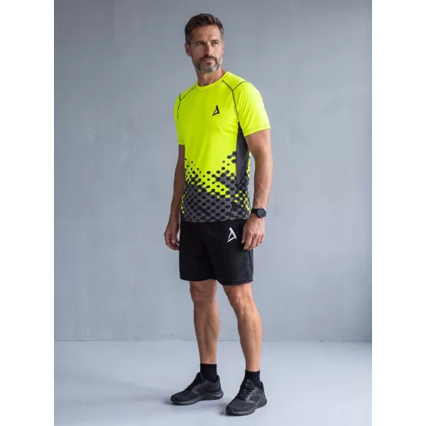  Compresia funcțională a bărbaților T -thirt premium ALTISPORT VOJ/ALM109TR04 GALBEN FLUO 