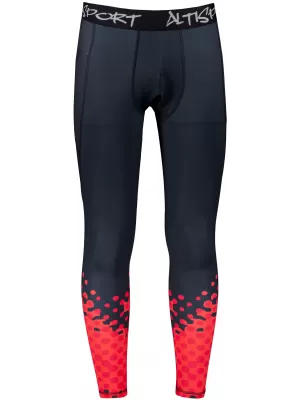 Jambiere sport lungi premium pentru bărbați ALTISPORT VOJ/ALM109LEG01 ROȘU/NEGRU