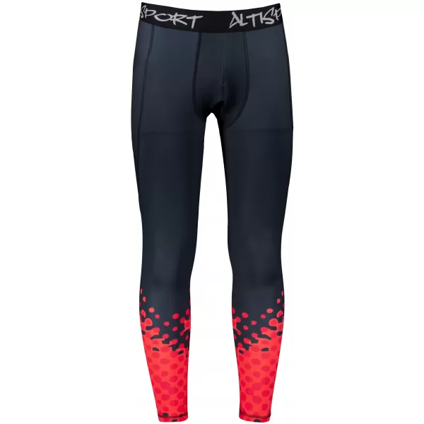  Jambiere sport lungi premium pentru bărbați ALTISPORT VOJ/ALM109LEG01 ROȘU/NEGRU 