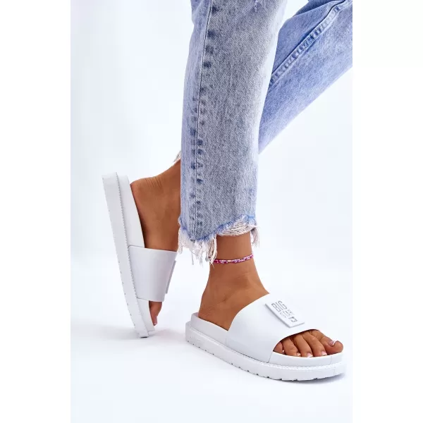  Papuci dama BIG STAR LL274428 WHITE Pantofi Big Star 