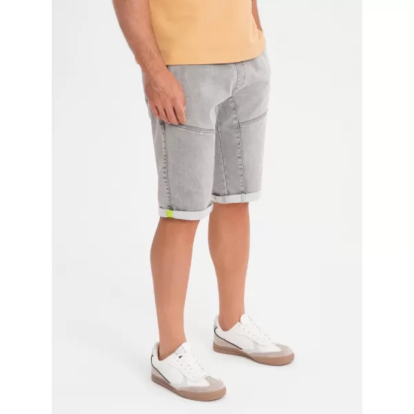  Pantaloni scurţi OMBRE OM-SRDS-0135 GRI DESCHIS 