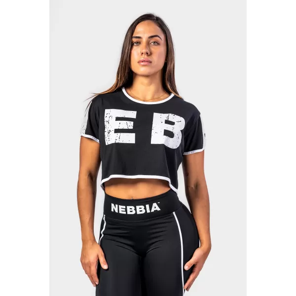  Tricou crop top GAME ON 610 BLACK Nebbia 