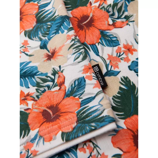  Tricou pentru bărbați OMBRE OM-POSS-0149 ALB 