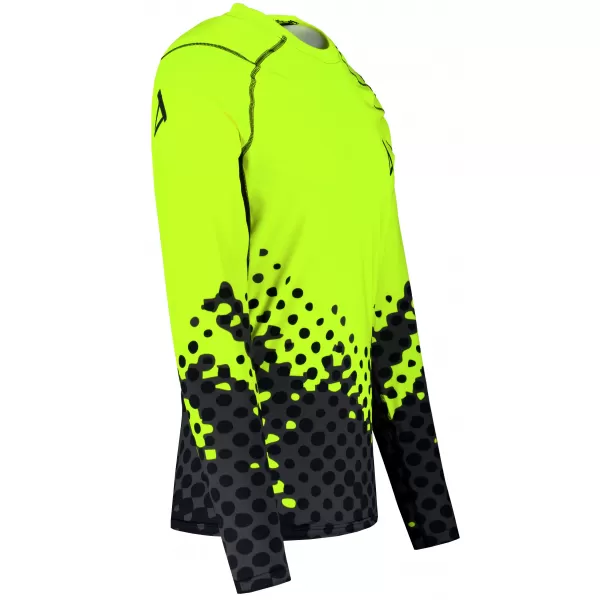  Tricou de compresie funcțională pentru bărbați cu premium cu mânecă lungă ALTISPORT VOJ/ALM109TR03 GALBEN FLUO 