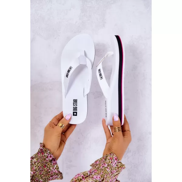  Flip-flops pentru femei BIG STAR JJ274A333 WHITE Big Star Pantofi 