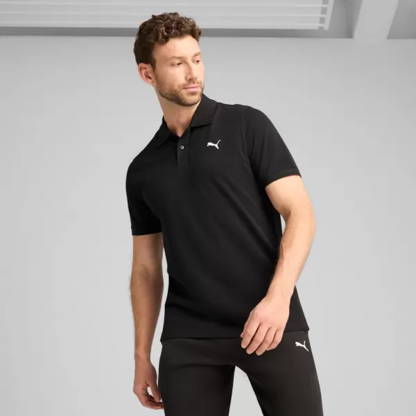  Mens t -thirt cu guler PUMA ESS PIQUE POLO 682554-01 NEGRU 