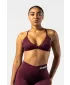 Sutien sport cu suport mediu TWIST-KNOT 423 DARK RED Nebbia