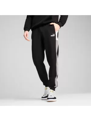 Pantaloni de trening pentru bărbați PUMA ESS BLOCK SWEATPANTS FL CL 684688-01 NEGRU