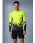 Tricou de compresie funcțională pentru bărbați cu premium cu mânecă lungă ALTISPORT VOJ/ALM109TR03 GALBEN FLUO