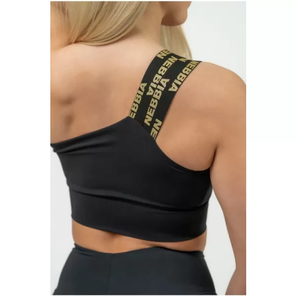  Sutien sport de damă cu susținere ridicată INTENSE Asymmetric 841 BLACK Nebbia 