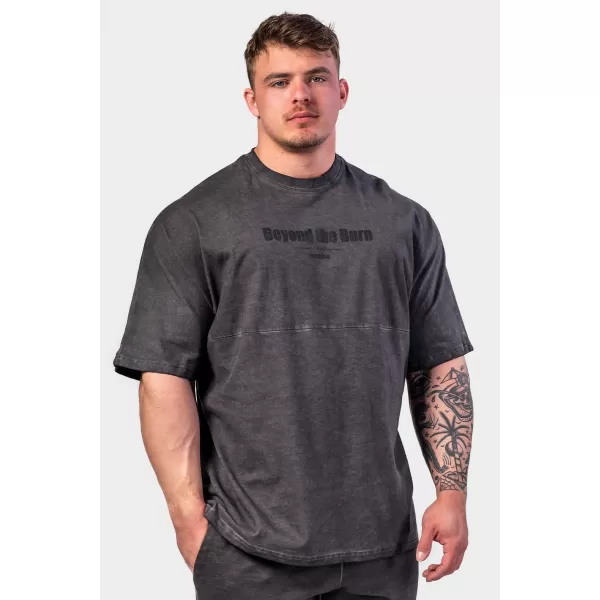  Tricou supradimensionat spălat NU SHORTCUTS 369 NEGRU Nebbia 