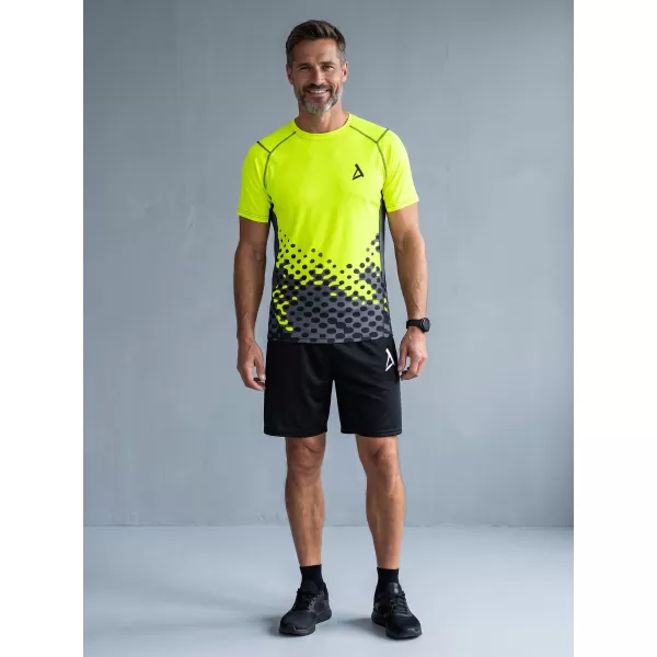  Compresia funcțională a bărbaților T -thirt premium ALTISPORT VOJ/ALM109TR04 GALBEN FLUO 