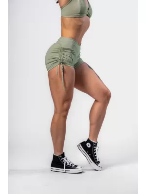 Pantaloni scurți push-up cu șireturi STRONG BEAUTY 429 LIGHT VERDE Nebbia