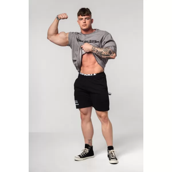  Tricou greu din bumbac spălat GRIND 370 LIGHT GREY Nebbia 