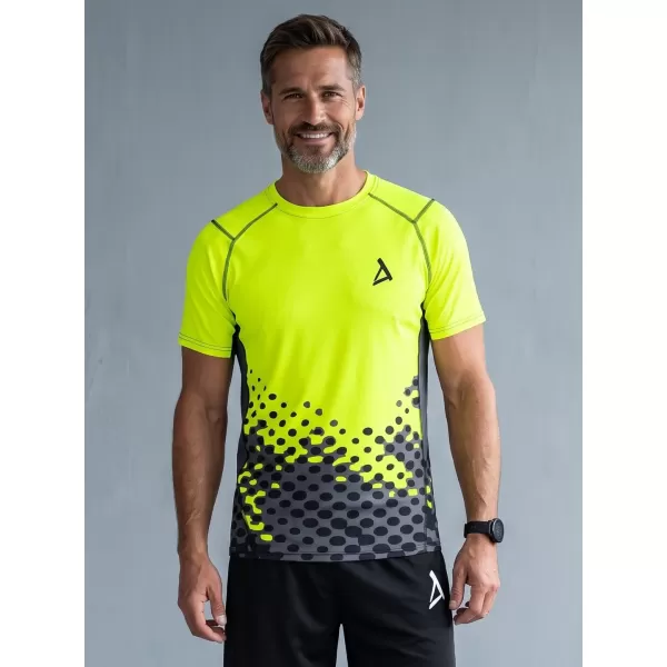  Compresia funcțională a bărbaților T -thirt premium ALTISPORT VOJ/ALM109TR04 GALBEN FLUO 