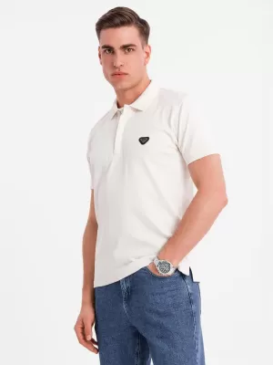 Tricou pentru bărbați OMBRE OM-POSS-0148 ALB