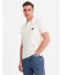 Tricou pentru bărbați OMBRE OM-POSS-0148 ALB