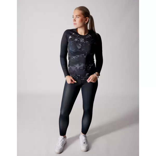  Tricou funcțional pentru femei cu mâneci lungi premium ALTISPORT VOJ/ALW110TR03 NEGRU 