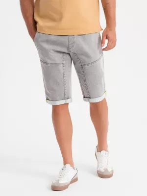 Pantaloni scurţi OMBRE OM-SRDS-0135 GRI DESCHIS