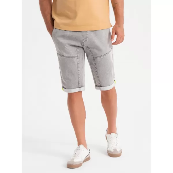  Pantaloni scurţi OMBRE OM-SRDS-0135 GRI DESCHIS 