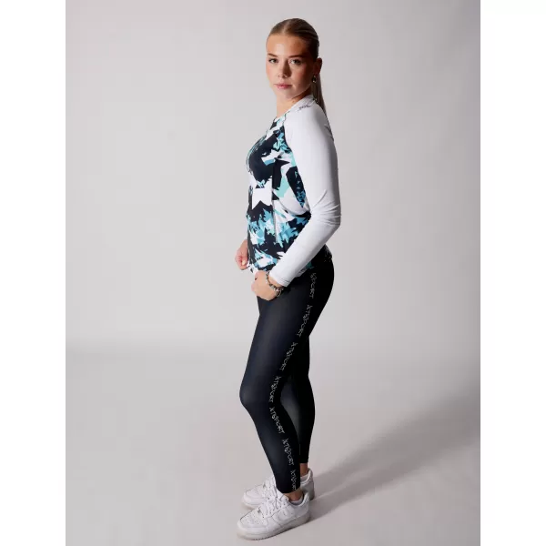  Tricou funcțional pentru femei cu mâneci lungi premium ALTISPORT VOJ/ALW110TR03 ALBASTRU -ALB 