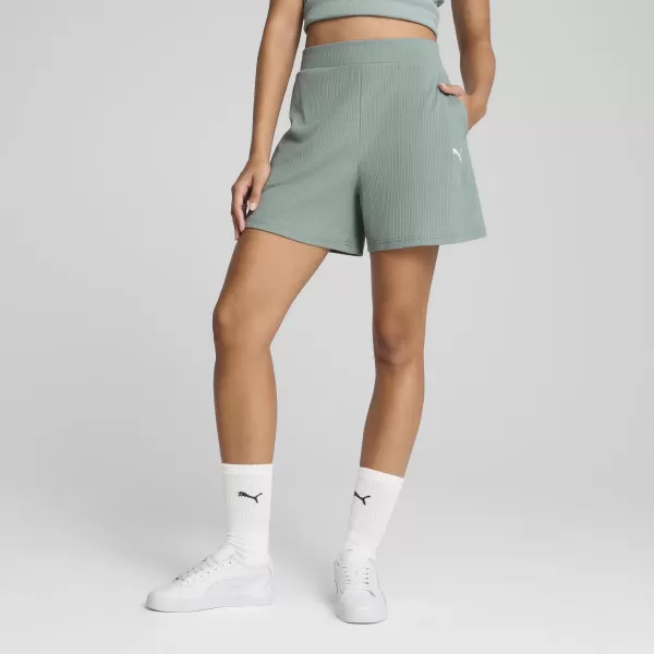 Pantaloni scurți pentru doamne PUMA ESS ELEVATED SHORTS 685026_30 LUNA VERDE 