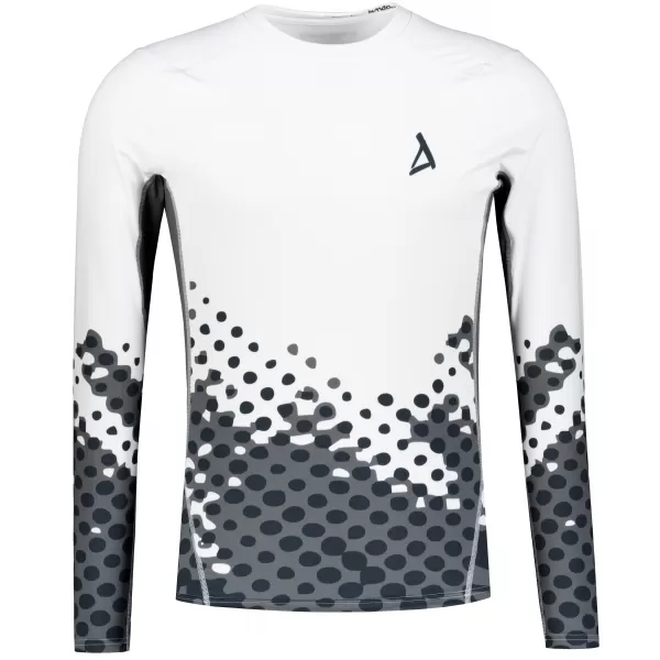  Tricou de compresie funcțională pentru bărbați cu premium cu mânecă lungă ALTISPORT VOJ/ALM109TR03 ALB 