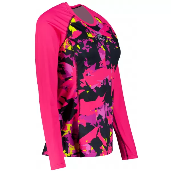  Tricou funcțional pentru femei cu mâneci lungi premium ALTISPORT VOJ/ALW110TR03 ROZ -BLACK 