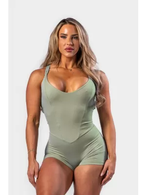 Salopetă de fitness STRONG BEAUTY 427 VERDE DESCHIS Nebbia