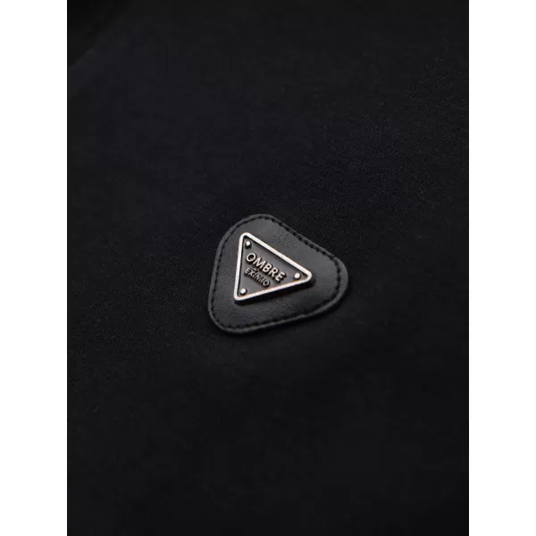  Tricou pentru bărbați OMBRE OM-POSS-0148 NEGRU 