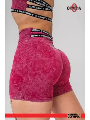 Pantaloni scurți spălați cu talie înaltă HERITAGE 780 RED Nebbia