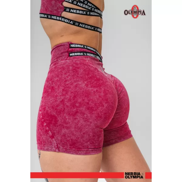  Pantaloni scurți spălați cu talie înaltă HERITAGE 780 RED Nebbia 