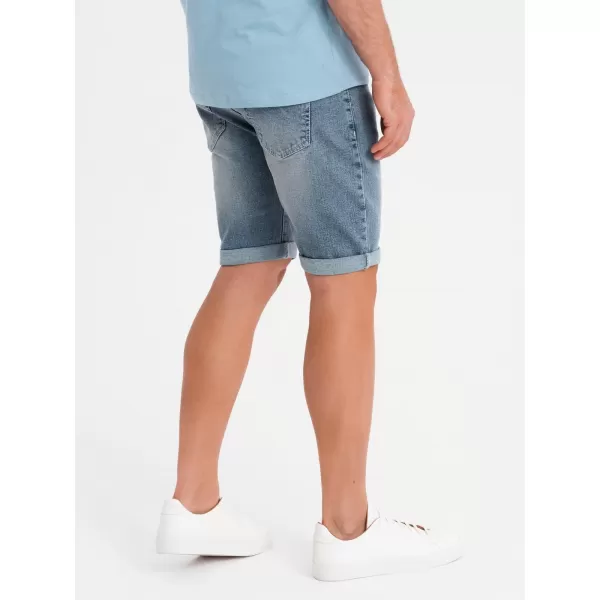 Pantaloni scurţi OMBRE OM-SRDS-0164 ALBASTRU DESCHIS 