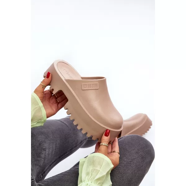  Papuci dama BIG STAR NN274016 BEJ Pantofi Big Star 