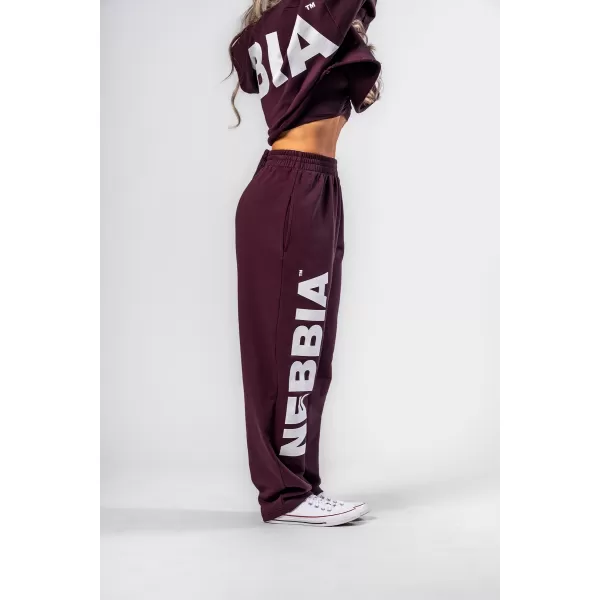  Pantaloni de trening largi largi BOYFRIEND STYLE 432 DARK RED Nebbia 