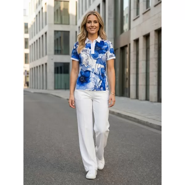  Tricou funcțional pentru femei cu guler premium ALTISPORT VOJ/ALW102TR05 NAVY/ALB 
