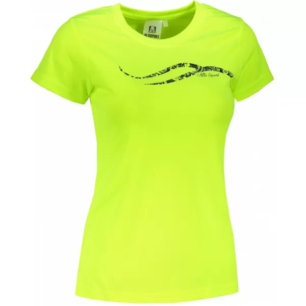  Dámské funkční triko ALTISPORT CARRYOVER ALW001140 NEON YELLOW 