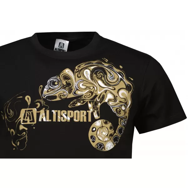  Pánské triko ALTISPORT CARRYOVER ALM136129 ČERNOZLATÁ 