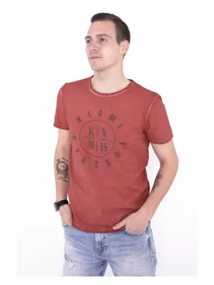 Tricou pentru bărbați KIXMI NADIR BURGUNDIA