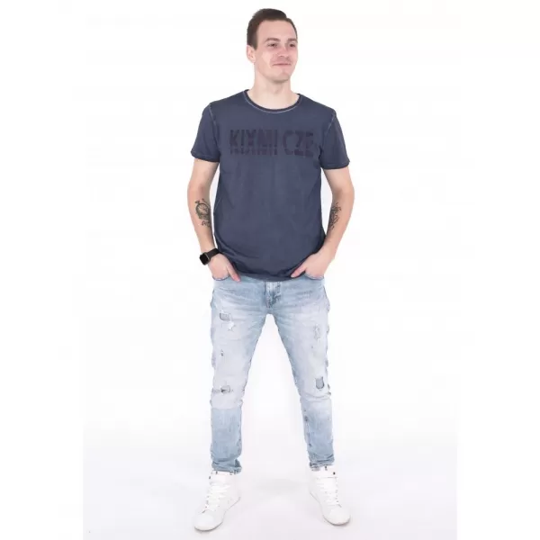  Tricou pentru bărbați KIXMI NARSEY ALBASTRU INCHIS 