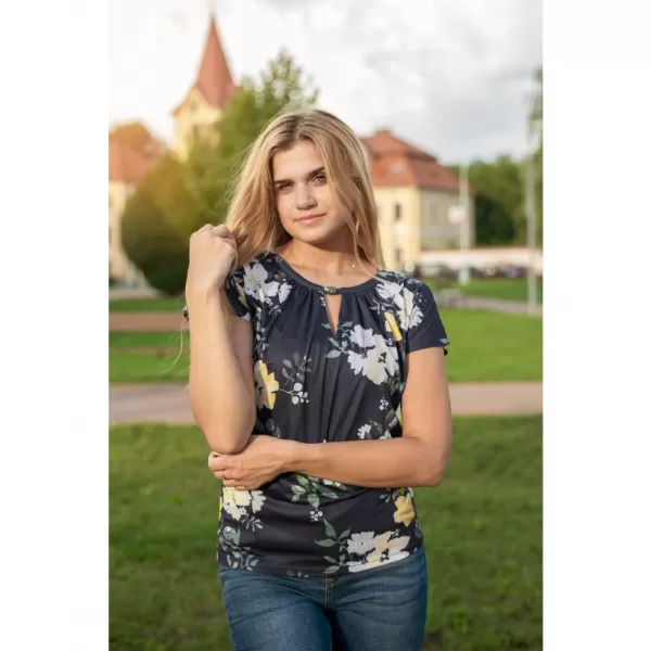  Tricou pentru femei KIXMI ORNELLA ALBASTRU INCHIS 