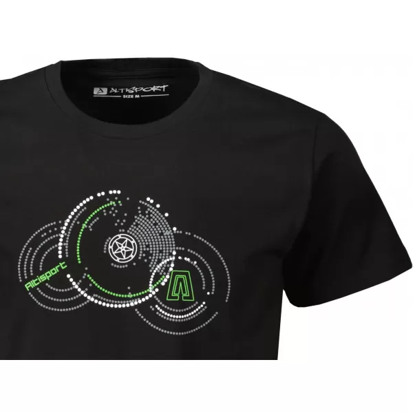  Pánské triko ALTISPORT CARRYOVER ALM160AL805 ČERNOZELENÁ 