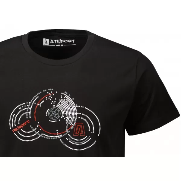  Pánské triko ALTISPORT CARRYOVER ALM160AL805 ČERNOČERVENÁ 